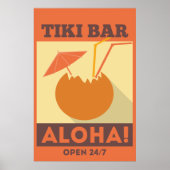 Hawaiian Aloha Tiki Bar Poster (Vorne)