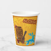 Hawaiian Aloha Tiki Bar Retro Luau Party Pappbecher (Vorderseite)