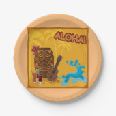 Hawaiian Aloha Tiki Bar Retro Luau Party Pappteller (Vorderseite)