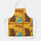 Hawaiian Aloha Tiki Bar Retro Luau Party Schürze (Vorderseite)