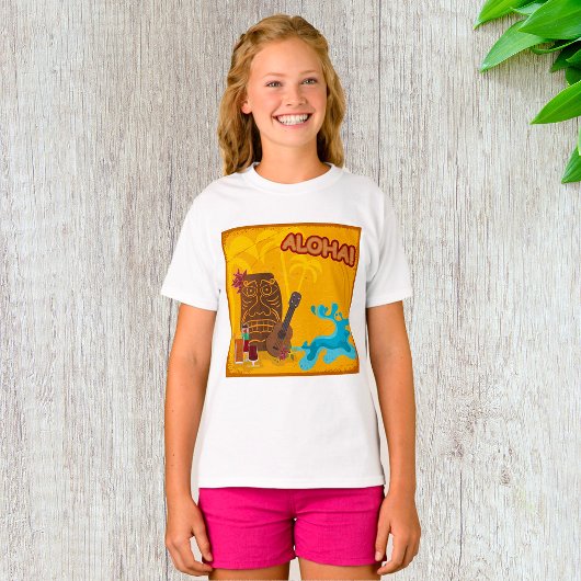 Hawaiian Aloha Tiki Bar Retro Luau Party T-Shirt