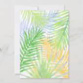 Hawaiian Aloha Tropical Parrots Babydusche Einladung (Rückseite)