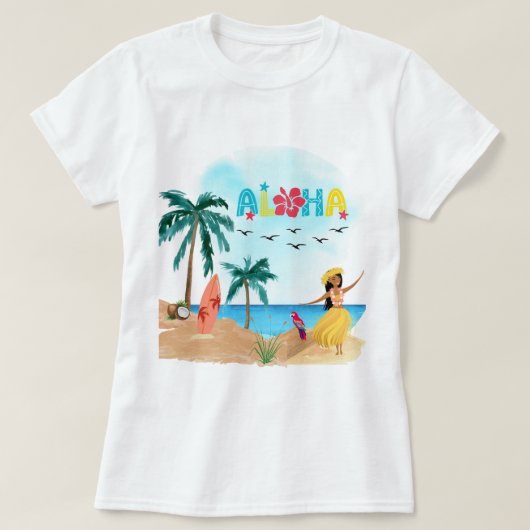 Hawaiian Aloha Vibes Tote Bag T-Shirt (Design vorne)