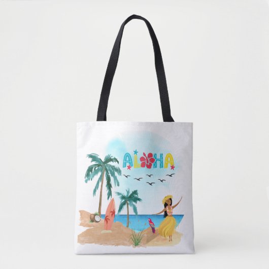 Hawaiian Aloha Vibes Tote Bag Tasche (Vorderseite)