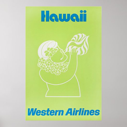 Hawaiian Art Hawaii Print Western Travel Poster (Vorne)