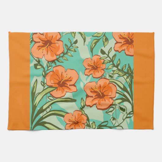 HAWAIIAN ART KITCHEN TOWEL GESCHIRRTUCH (Horizontal)