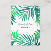 Hawaiian Beach Hochzeit im tropischen Hibiskus Begleitkarte (Rückseite)