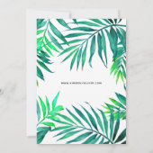 Hawaiian Beach Hochzeit im tropischen Hibiskus Einladung (Rückseite)