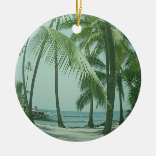 Hawaiian Beach Keramik Ornament (Vorne)