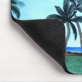 Hawaiian Beach Park & Palm Trees Malerei Mousepad (Ecke)