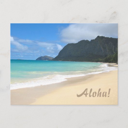 Hawaiian Beach Postcard Postkarte (Vorderseite)