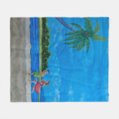 Hawaiian Beach Run Fleecedecke (Vorderseite (Horizontal))