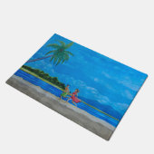 Hawaiian Beach Run Fußmatte (Schrägansicht)