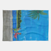 Hawaiian Beach Run Geschirrtuch (Horizontal)