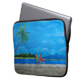 Hawaiian Beach Run Laptopschutzhülle (Vorderseite Links)