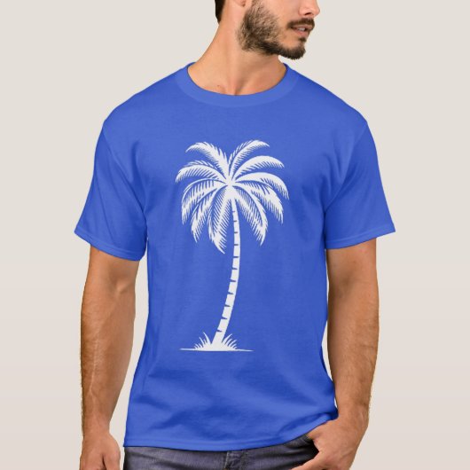 Hawaiian Beach Sommerurlaub Frauen Palmen Tree T-Shirt (Vorderseite)