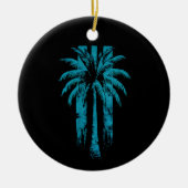 Hawaiian Beach Summer Tropical Vacation Palm Tree Keramik Ornament (Vorne)