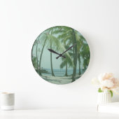 Hawaiian Beach Wall Clock Große Wanduhr (Zuhause)