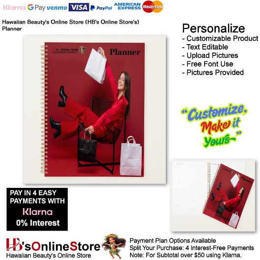 Hawaiian Beauty's Online Store (HB's Online Store) Planer