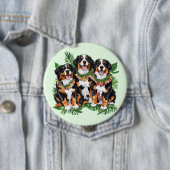 Hawaiian Bernese Mountain Dogs Flower Lei Button (Beispiel)