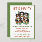 Hawaiian Bernese Mountain Hunde Blume Lei Einladung (Vorne/Hinten)