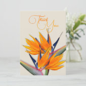 Hawaiian Bird of Paradise Blume Vielen Dank Karte (Stehend Vorderseite)