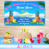 Hawaiian Birthday Banner mit echten hawaiianischen