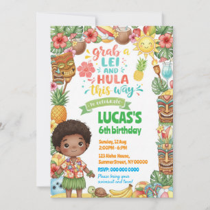 Hawaiian Birthday Boy Einladung