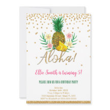 Hawaiian Birthday Kinder Einladung