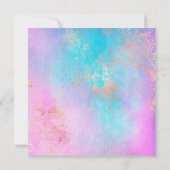 HAWAIIAN BIRTHDAY PARTY EINLADUNG 2 Goldpadel (Rückseite)