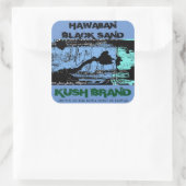 HAWAIIAN BLACK SAND KUSH QUADRATISCHER AUFKLEBER (Tasche)