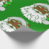 Hawaiian Black Santa Claus Geschenkpapier (Ecke)