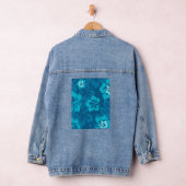 Hawaiian Blue Hibiskus Blume Tropical Floral Jeansjacke (Hangar)
