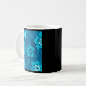 Hawaiian Blue Hibiskus Blume Tropical Floral Kaffeetasse (Vorderseite Links)
