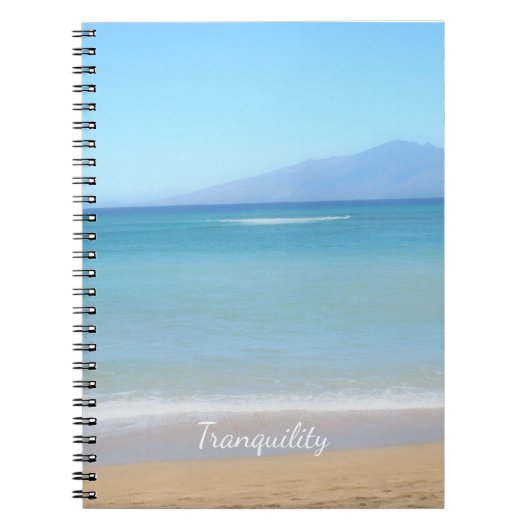 Hawaiian Blue Ocean View Foto Spiral Notebook Notizblock (Vorderseite)