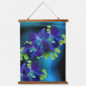 Hawaiian Blue Orchid Wandteppich Mit Holzrahmen (Vorderseite)