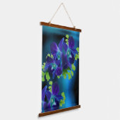 Hawaiian Blue Orchid Wandteppich Mit Holzrahmen (Gewinkelt)