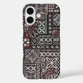 Hawaiian Breadfruit und Monstera Tapa Phone Case