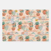Hawaiian Breeze Mele Kalikimaka Geschenkwrap Geschenkpapier Set (Vorderseite)