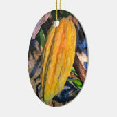 Hawaiian Cacao Pod Keramik Ornament (Links)
