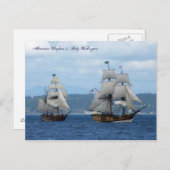 Hawaiian Chieftain & Lady Washington Postkarte (Vorne/Hinten)
