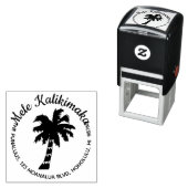 Hawaiian Christmas Address Briefmarke Palm Tree Ro Permastempel (Beispiel)