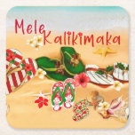 Hawaiian Christmas Beach Untersetzer<br><div class="desc">Machen Sie Ihren Urlaub zu einer hawaiianischen "Mele Kalikimaka" mit meinen schönen hawaiianischen Print-Ornamenten,  Geschenkpackungen,  Geschenktaschen,  Tags,  Grußkarten und Dekor. Viele hawaiianische Designdrucke vom Retro bis zum Zeitgenössischen. Entdecken Sie die Magie eines hawaiianischen Weihnachts.</div>