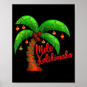 Hawaiian Christmas Mele Kalikimaka Coconut Tree Poster (Vorne)