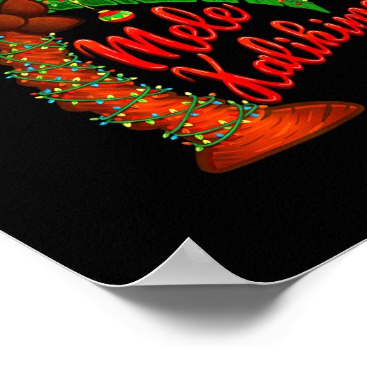 Hawaiian Christmas Mele Kalikimaka Coconut Tree  Poster (Ecke)