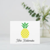 Hawaiian Christmas Mele Kalikimaka Postcard Feiertagspostkarte (Stehend Vorderseite)