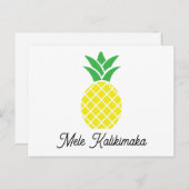 Hawaiian Christmas Mele Kalikimaka Postcard Feiertagspostkarte (Vorne/Hinten)