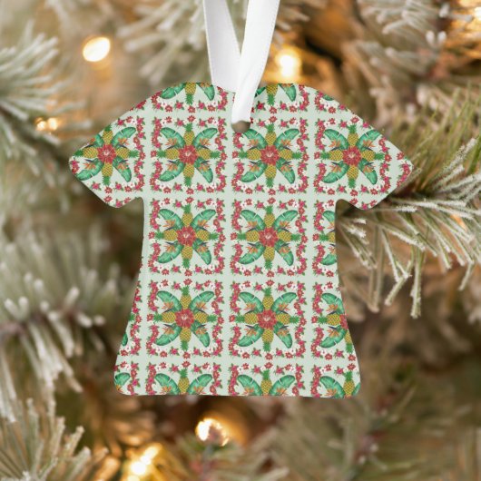 Hawaiian Christmas Quilt Shirt Ornament (Baum)