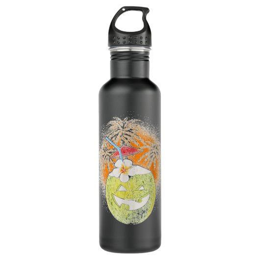 Hawaiian Coconut Muschel Bra Funny Halloween Party Edelstahlflasche (Vorderseite)