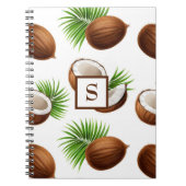 Hawaiian Coconuts Monogram tropisch Notizblock (Vorderseite)